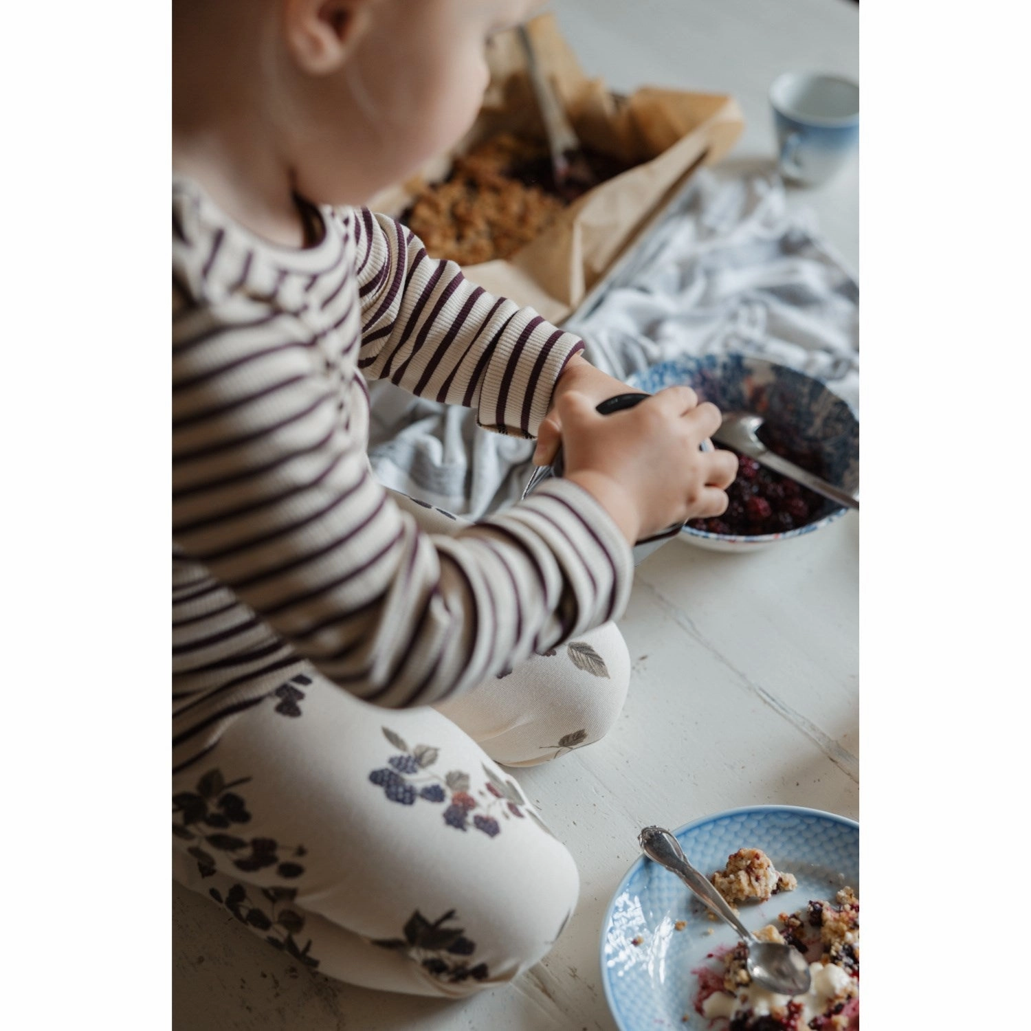 Petit Piao Black Berry Legging Printed Stretch Fit Daily Routine