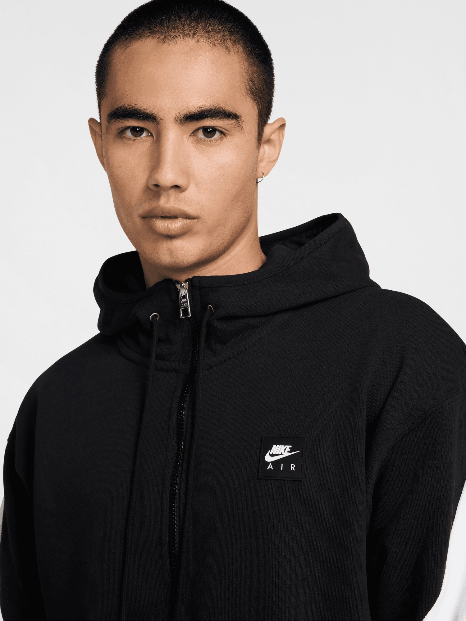 Soft Shell Material Comfy Layer Full-Zip Fleece Hoodie