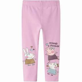 Name It Pastel Lavender Amma Peppa Pig Leggings Everyday Active Fit Stretch Fabric