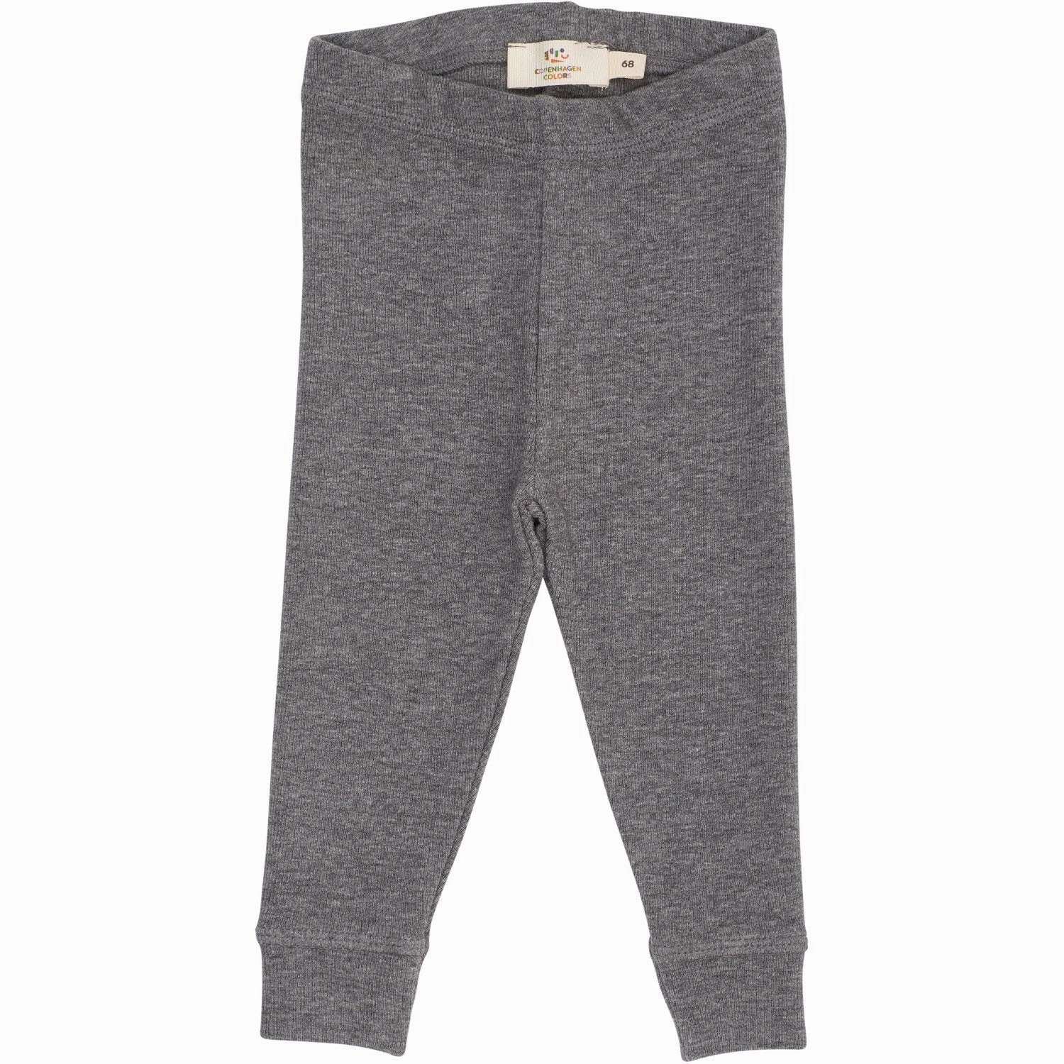 COPENHAGEN COLORS Grey Mel. Modal Rib Leggings Versatile Activewear