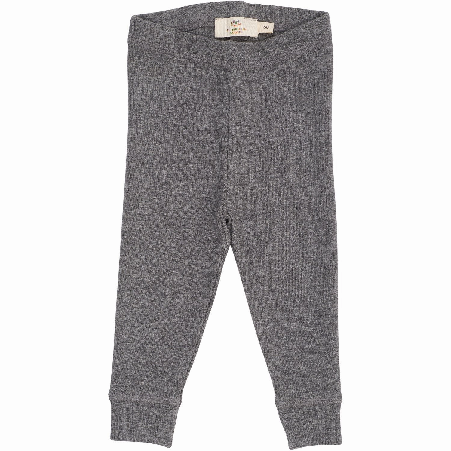 COPENHAGEN COLORS Grey Mel. Modal Rib Leggings Machine wash Soft Texture