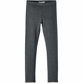 Compression wear Wrinkle Resistant Luxury Choice Name It Dark Grey Melange Davina Solid Sweat Legging Noos