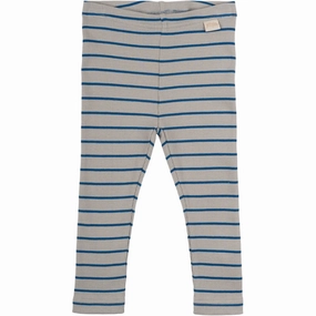 Petit Piao Deep Cobalt/Grey Stone Leggings Modal Thin Striped Maximum Comfort