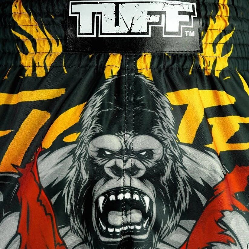 Anti Odor Treatment TUFF Muay Thai Shorts The Gigantic Beast Black RMS122