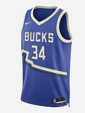 Ribbed Collar Design Light and Soft Giannis Antetokounmpo Milwaukee Bucks 2024/25 City Edition Jersey