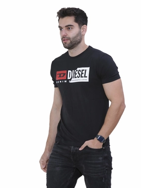 Mens Short Sleeve Printed Deisel Cuty T-shirt Tear Resistant Effortless Look