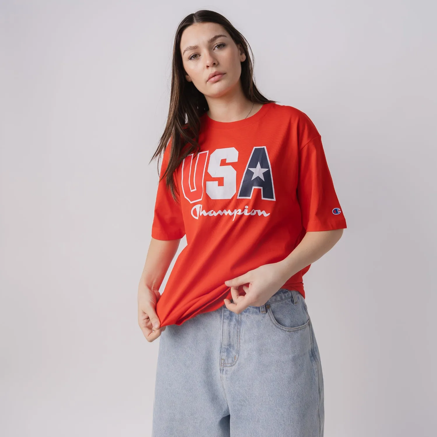 Graphic Summer Tee Minimalistic Wear Drop Shoulder Design