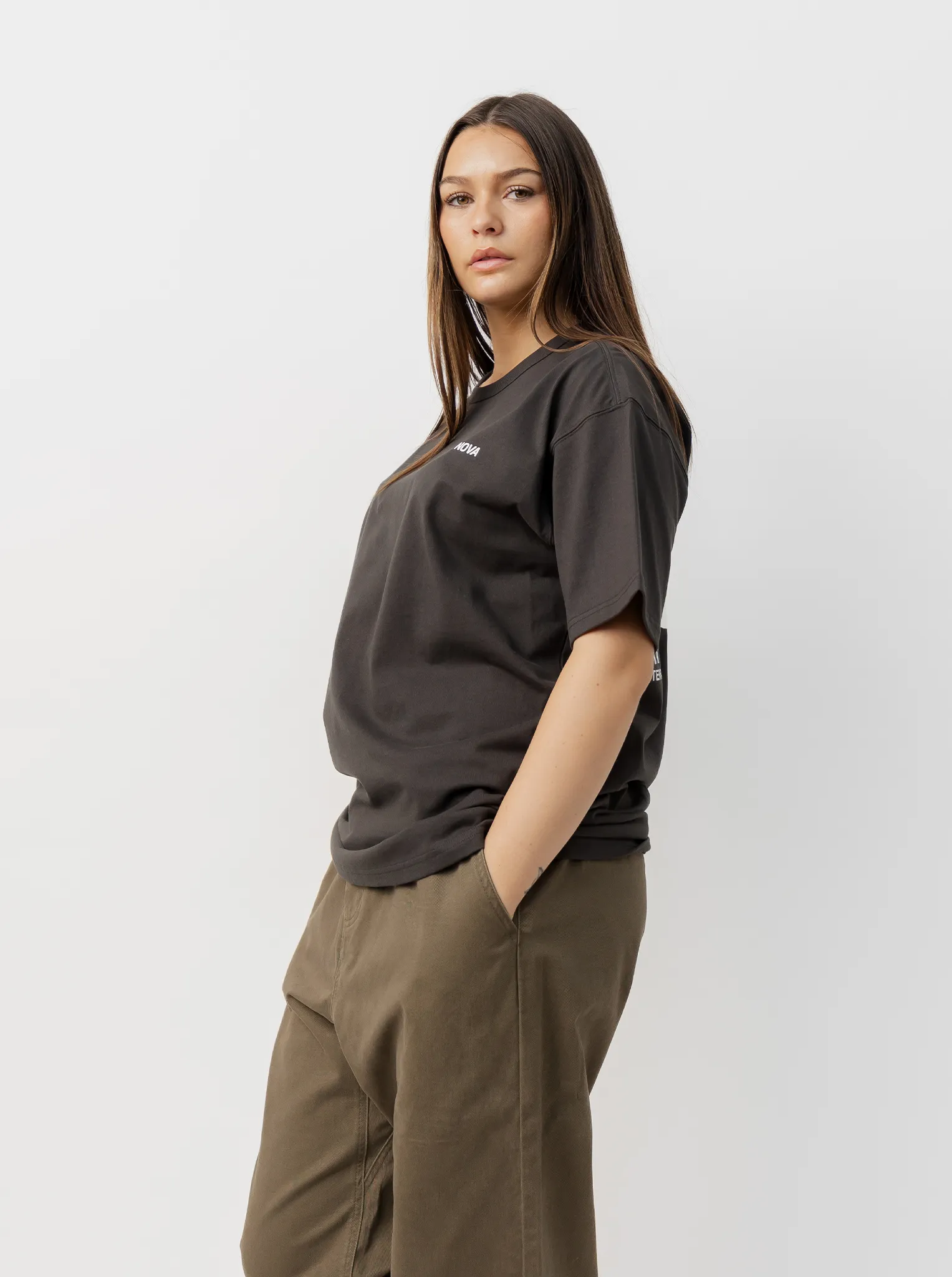 Heather Texture Finish Tagless Neckline Graphic Tee