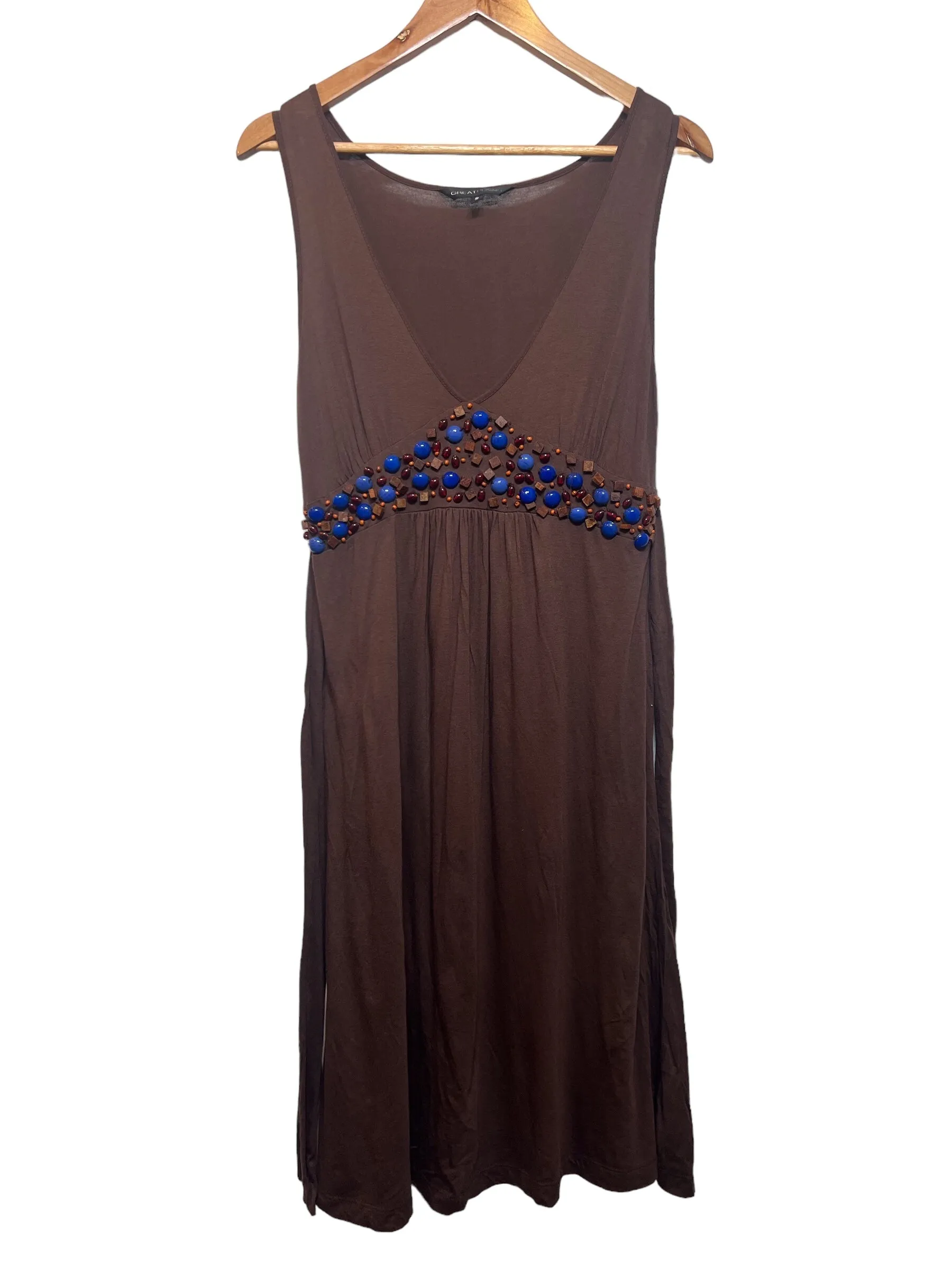 Vibrant Style Great Plains Brown Dress (Size S)