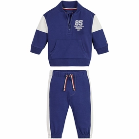 national Tommy Hilfiger Baby Colorblock Tracksuit Pilot Blue Colorblock