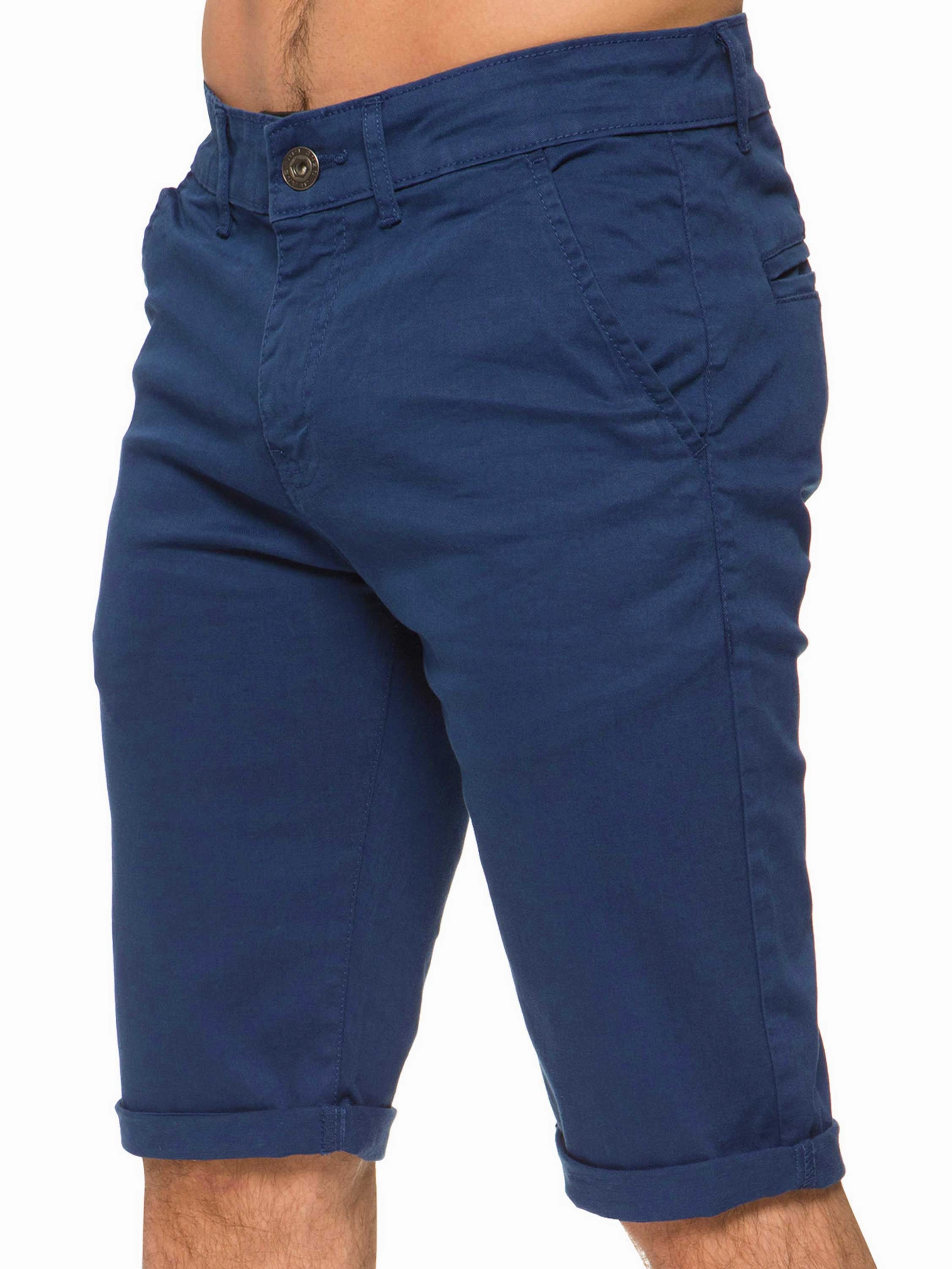 BreathableWebbing Extended Inseam Options Mens Slim Fit Stretch Chino Shorts | Enzo Designer Menswear