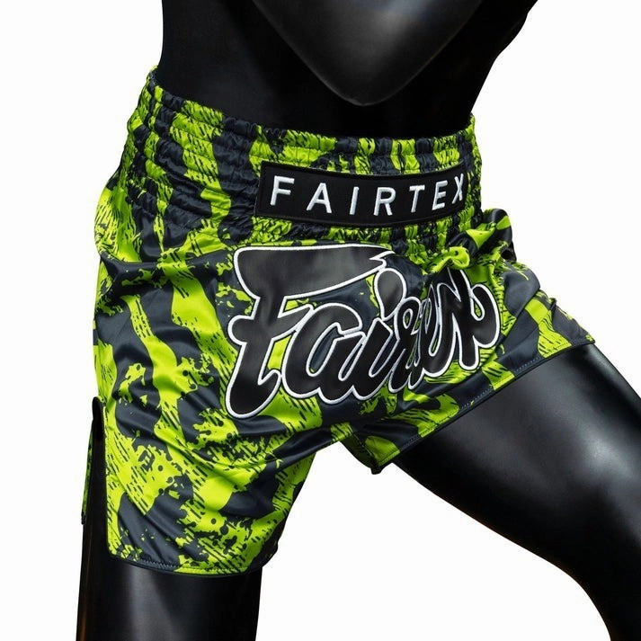 beachy vibe Fairtex Raptor Muay Thai Shorts BS1955 Green