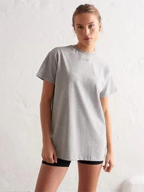 Running Speed Active Comfort Grey Melange Boyfriend T-Shirt