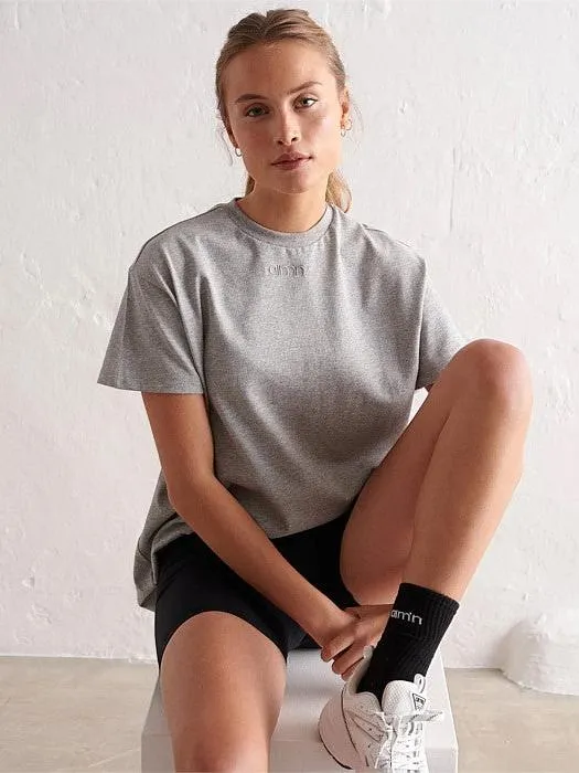 Light Trend Grey Melange Boyfriend T-Shirt