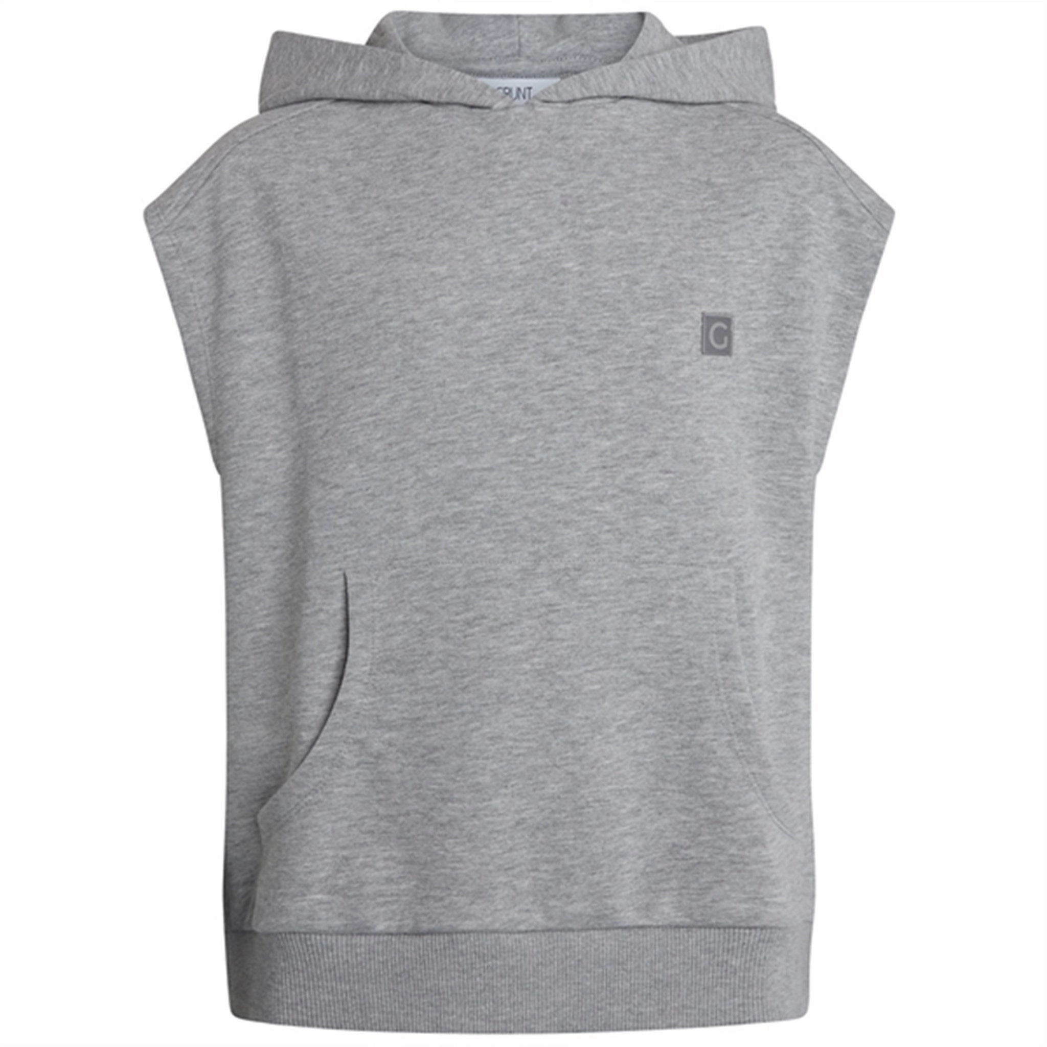 GRUNT Light Grey Melange Lorenzo Sweat Vest Yoga wear Stylish