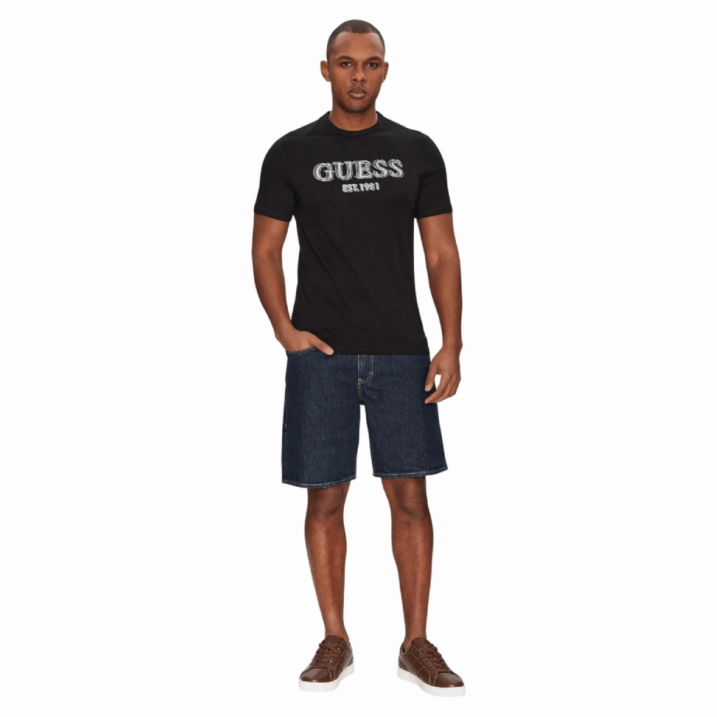 Guess Logo T-Shirt Men Breathable Wearable