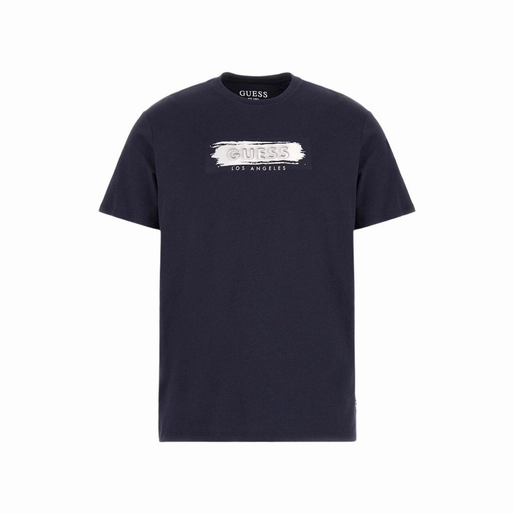 Guess Metallic Deboss Logo T-Shirt Men elastic waistband