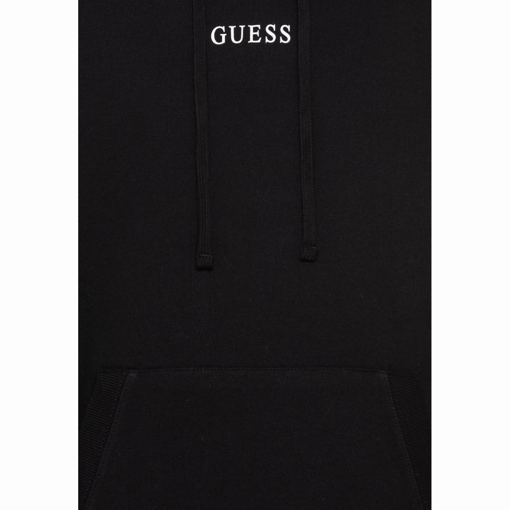 Guess Roy Embossed Hoodie Men Reinforced Hemline