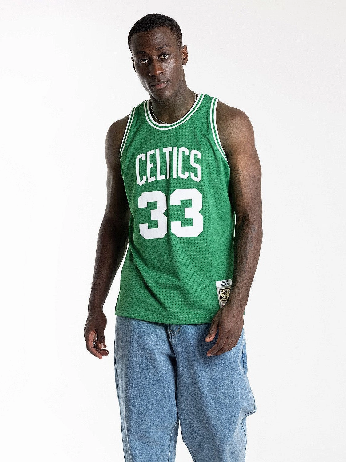 Boston Celtics 85-86 Swingman Jersey Premium Material V-Neck