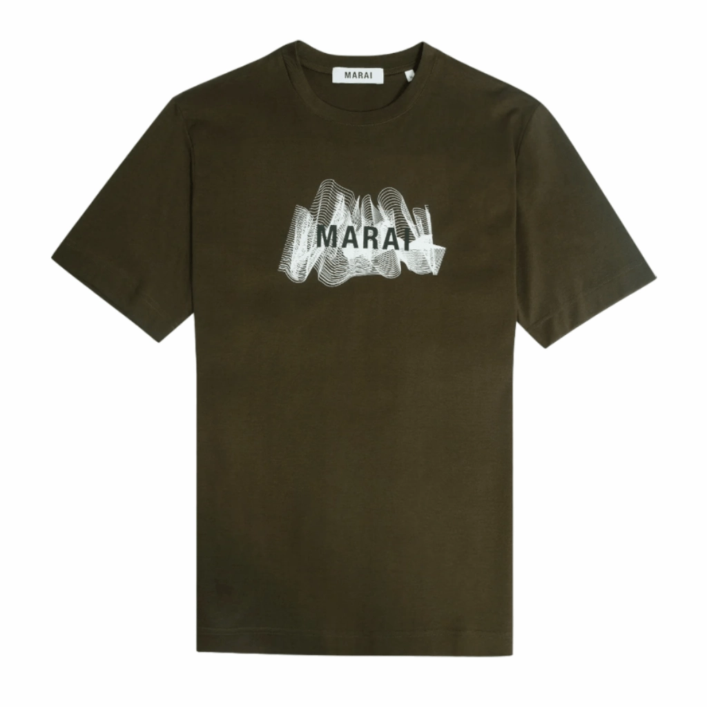 Stylish and Fun Marai Mercerised Ripple Print T-Shirt Men