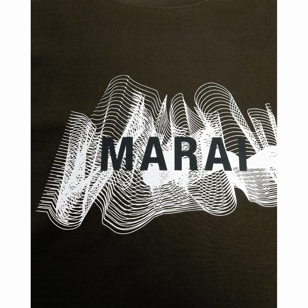 Marai Mercerised Ripple Print T-Shirt Men Stylish and Easygoing