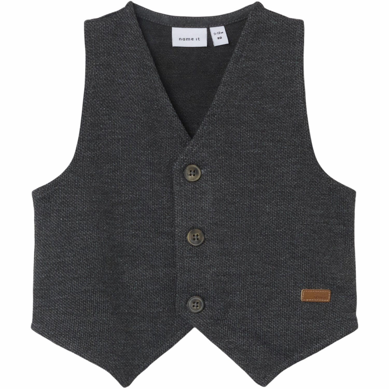 Odor Resistant Treatment Name It Dark Grey Melange Robino Roxo Waistcoat