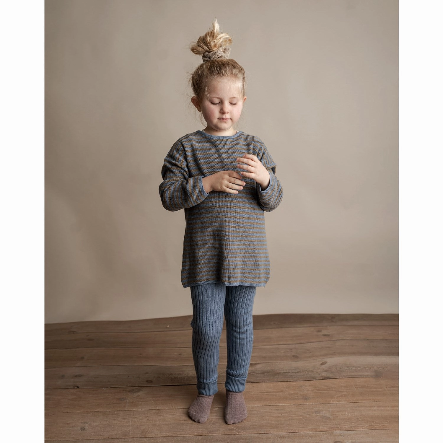 Postpartum Fit Summer Wear Postpartum Fit Airport Travel Hanevild Blue Blizzard Lynge Leggings