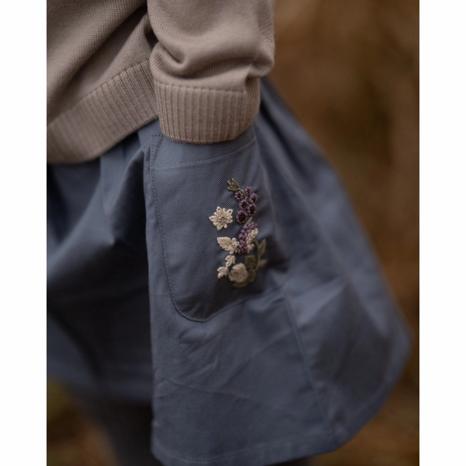 Hanevild Blue Laila Skirt Comfort Fit