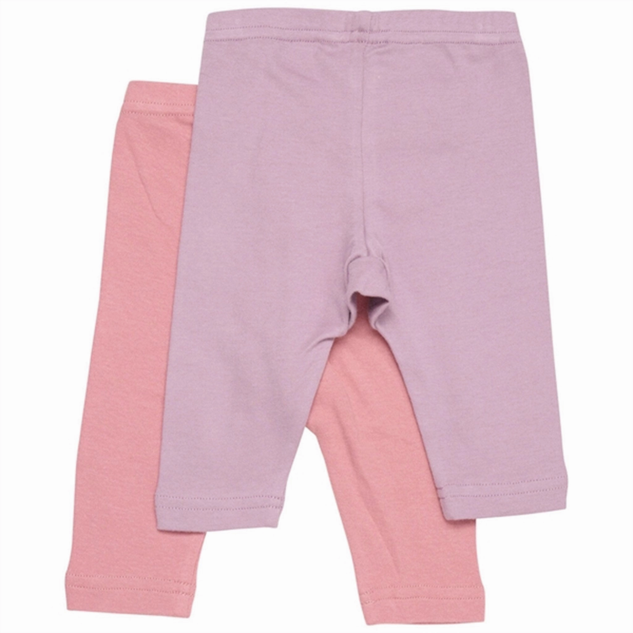 Pippi Leggings AOP Print 2-pack Dusty Rose Maternity Wear Stretch Fit Athletic Performance