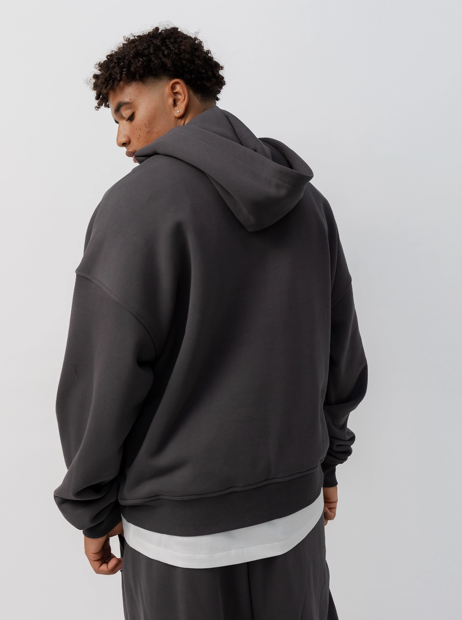 Wool blend Hidden Pocket Heavyweight Zip Up