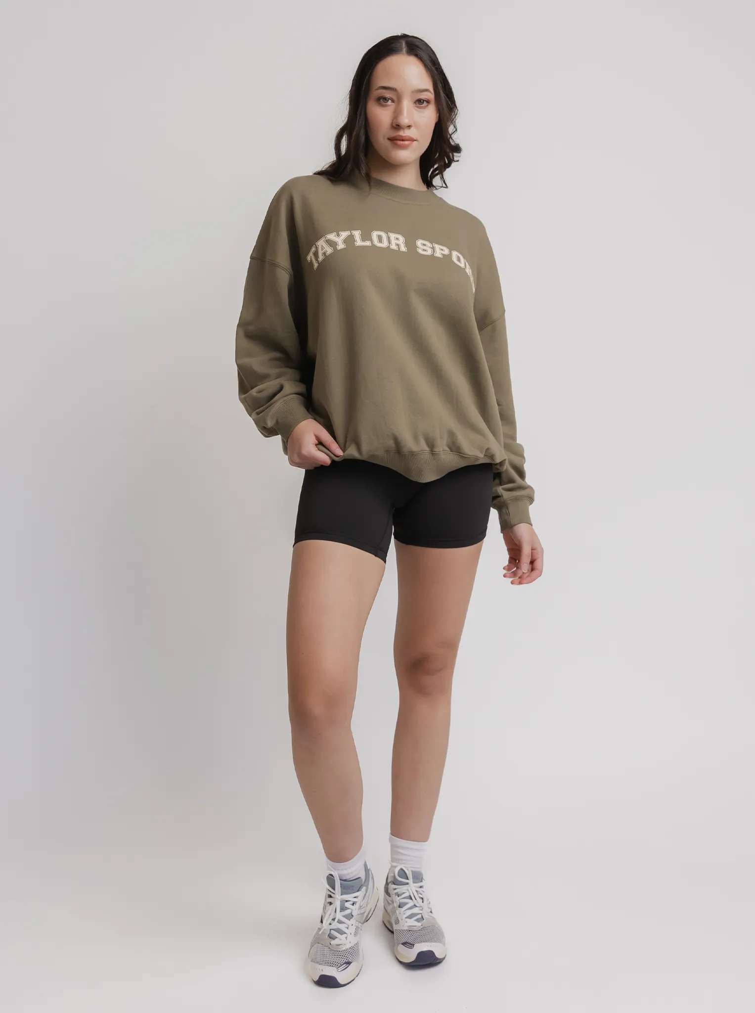 Heritage Crew in Olive Hyena like Minimalist Stitching