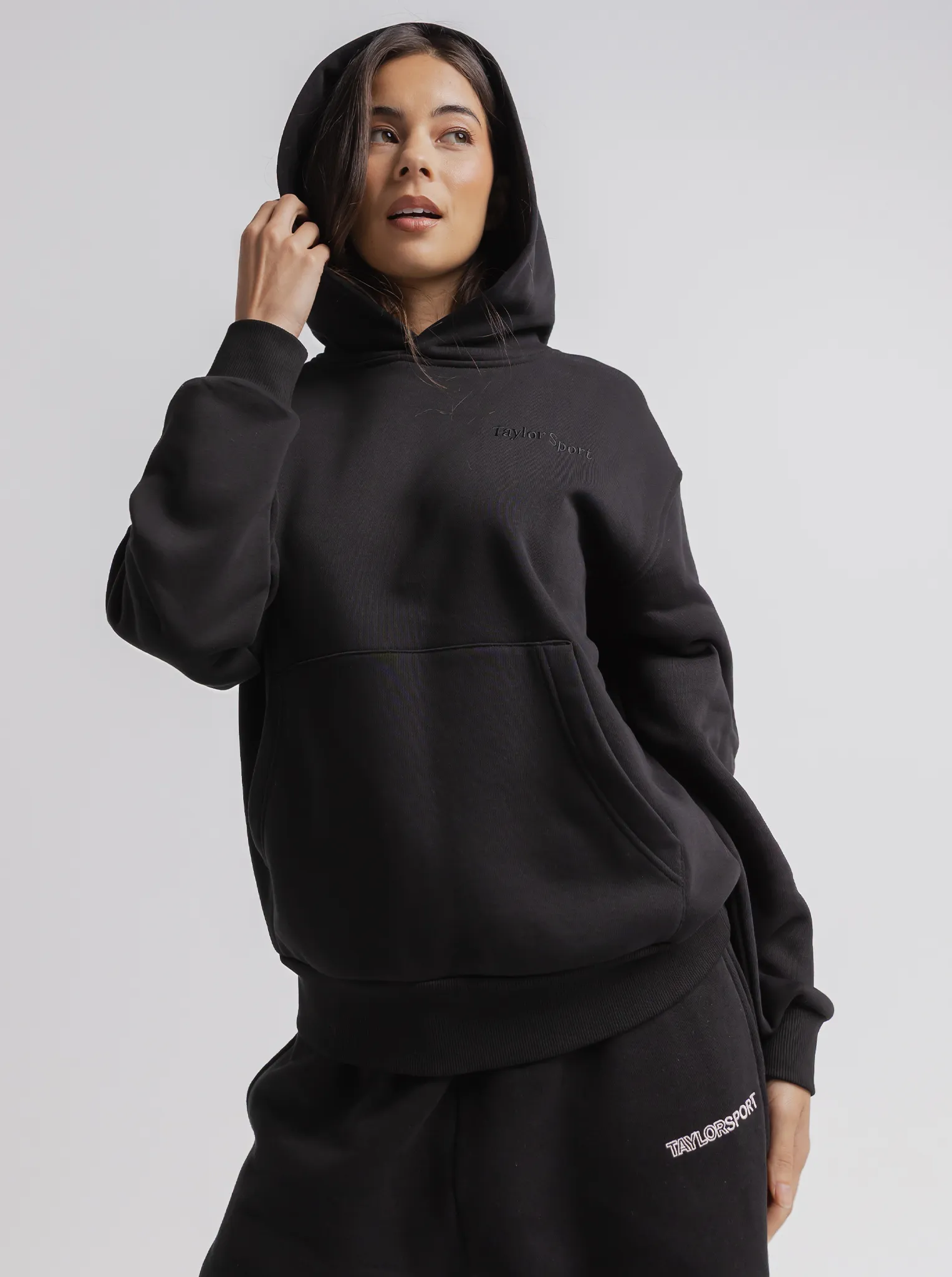 Side Pockets Heritage Hoodie in Black