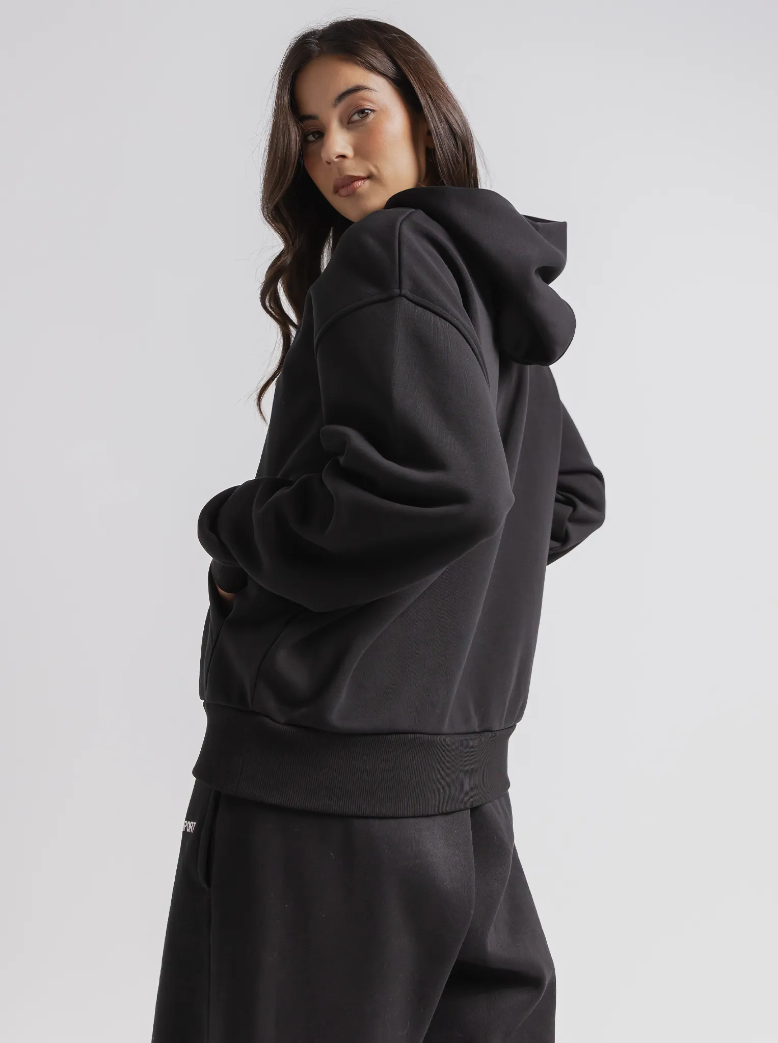 Microfiber Interior Reflective accents Heritage Hoodie in Black