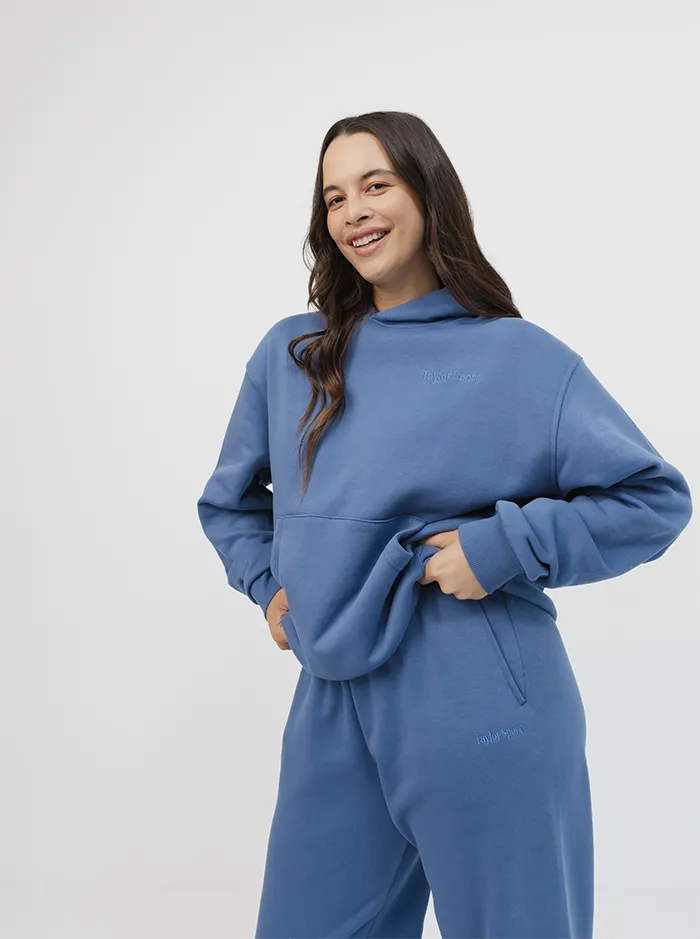 Y2K Style Heritage Hoodie In River