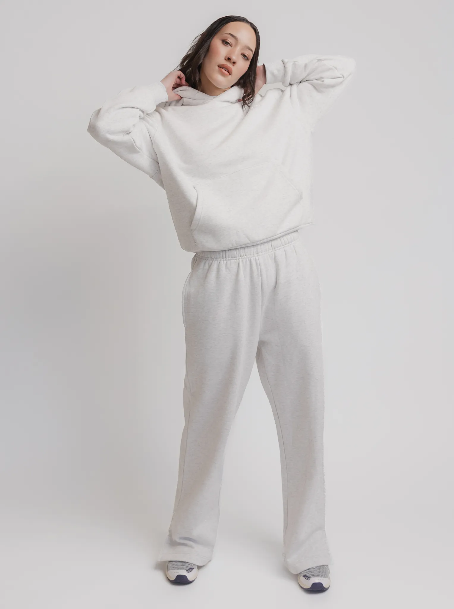 upcycled design Reinforced Shoulder Panels Heritage Hoodie In Snow Marle