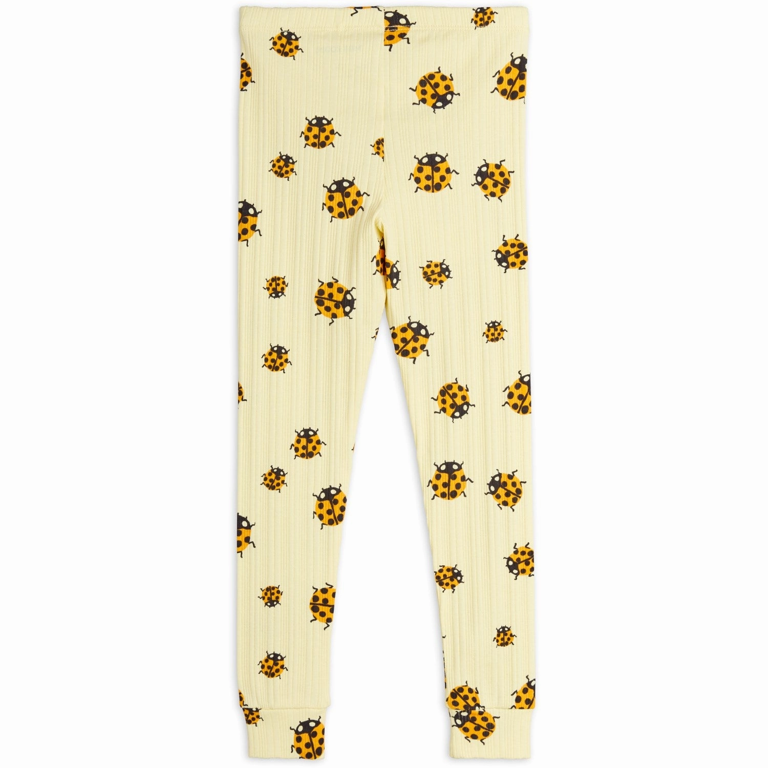 Mini Rodini Yellow Ladybugs AOP Leggings Urban Commuter Moisture Wicking Slim Stretch