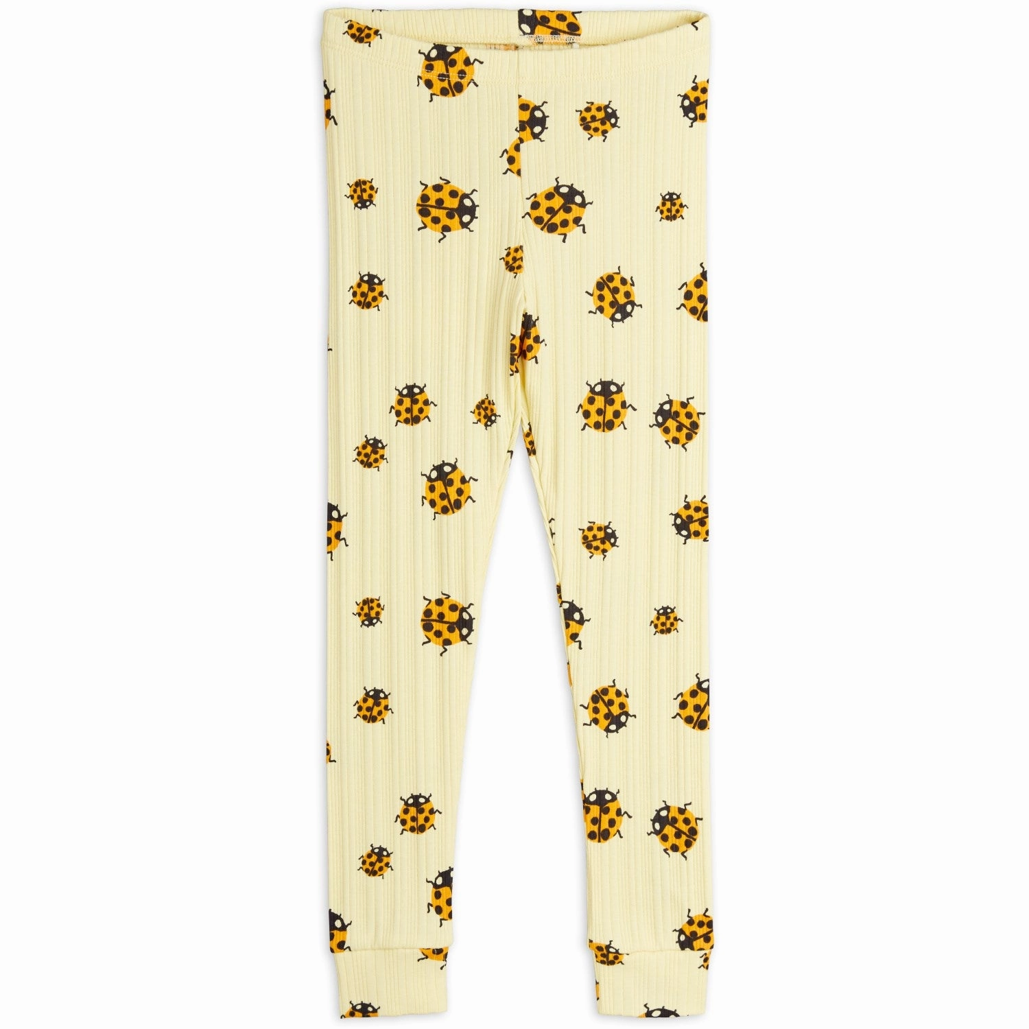 Mini Rodini Yellow Ladybugs AOP Leggings Fitness Lover Eco Friendly