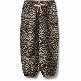 Sofie Schnoor Light Brown Leopard Sweatpants 4Way Stretch Fabric Responsive Cushioning System