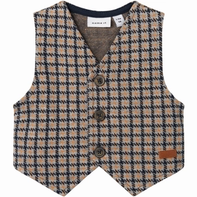 Name It Dark Sapphire Roxo Waistcoat basic Breathable Mesh Panels