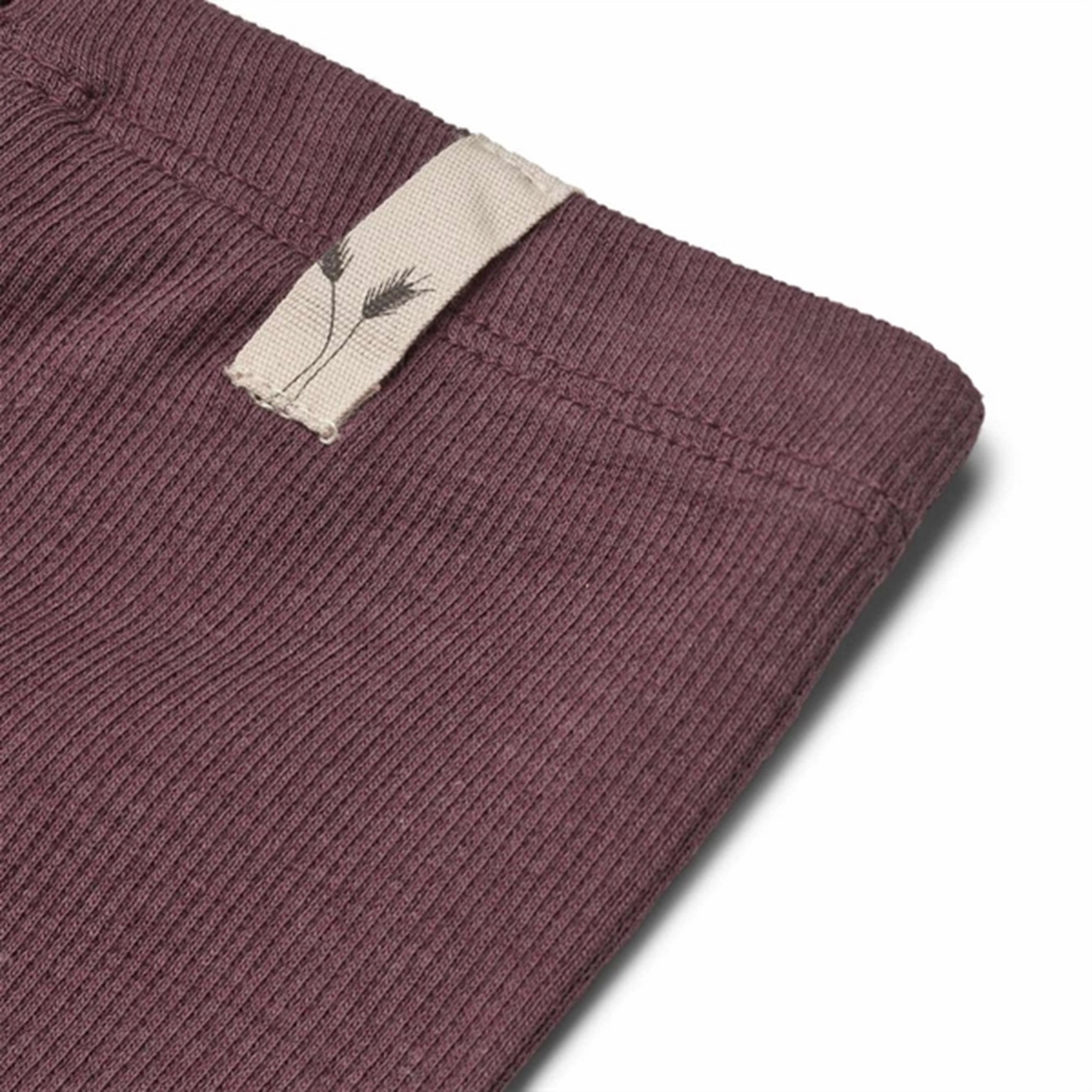 Wheat Soft Eggplant Rib Leggings Sleek Active Wear