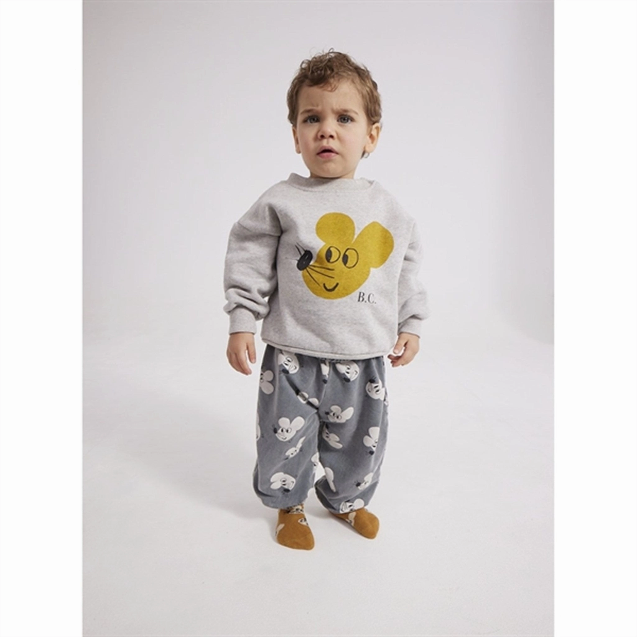 Bobo Choses Grey Mouse Sweatpants AOP Airtight Zipper Seals