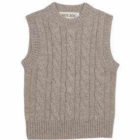HOLMM Millet Meri Wool Knit Vest Anti Static Finish