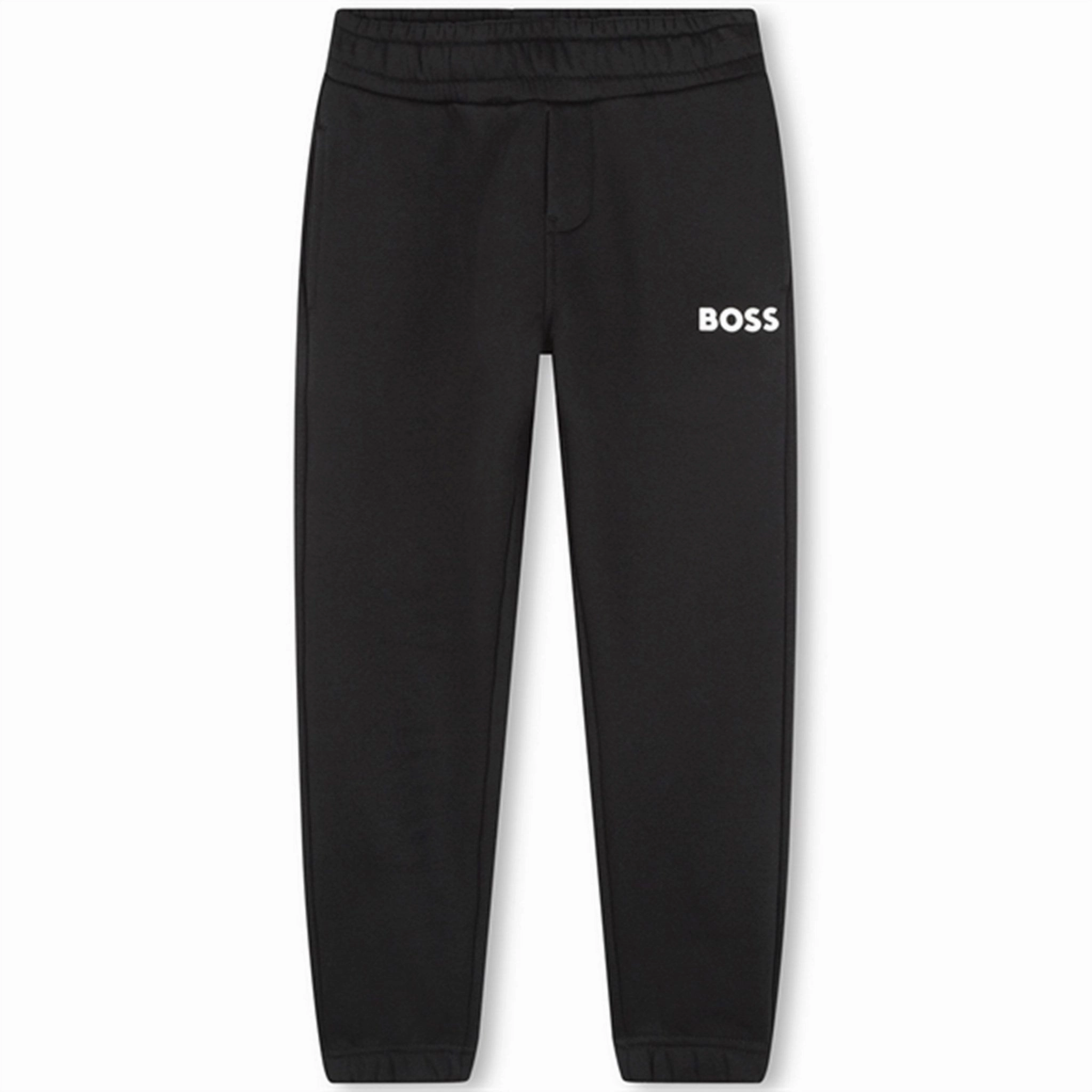 Pre Shrunk Cotton Blend Adjustable Waistband Hugo Boss Black Sweatpants