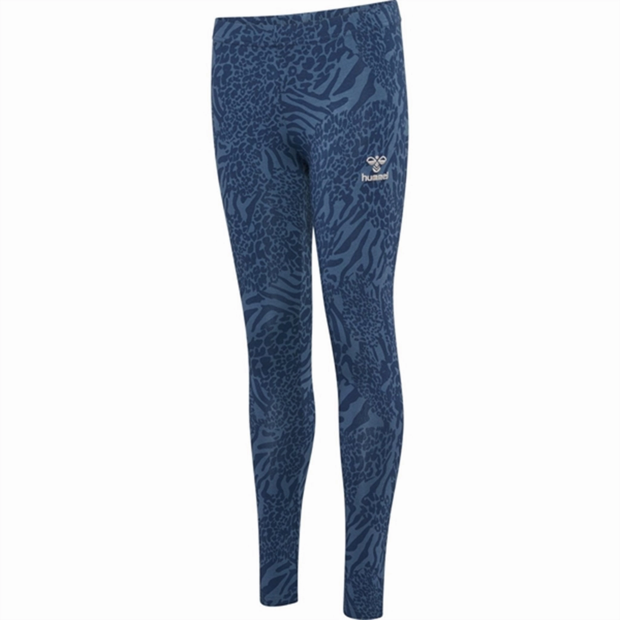 Sleek Vibe Casual Day Mesh Panel Hummel Dark Denim Wild Leggings