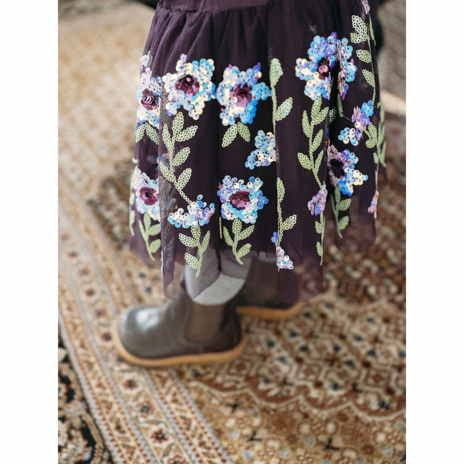 Hust & Claire Dark Plum Ninna Skirt Smooth Layer Mall Brand Look