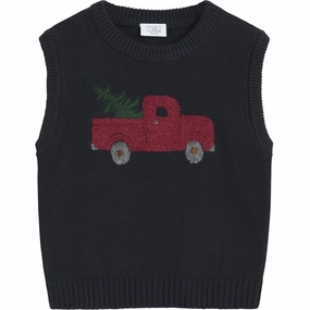 Hust & Claire Navy Princo Vest Ventilated Side Panels dimension