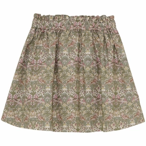 Weekend Look Huttelihut Deep Lichen Green Skirt In Liberty Fabric