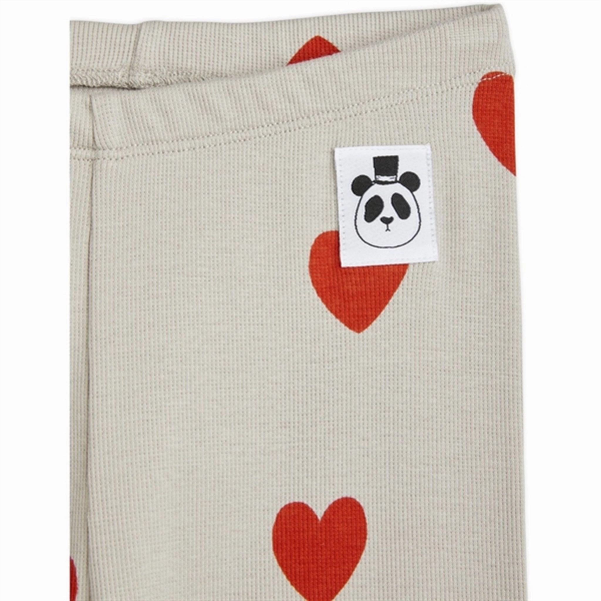 Mini Rodini Hearts Aop Leggings Grey Movement Friendly Versatile Activewear