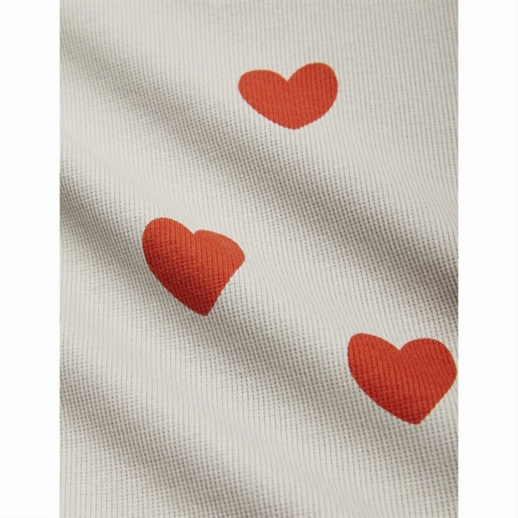 Mini Rodini Hearts Aop Leggings Grey Silicone Hem Binding