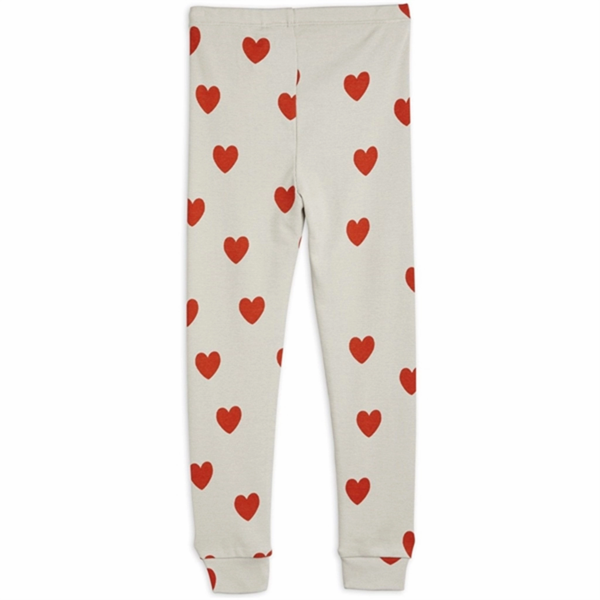 Classic Style Simple Line Mini Rodini Hearts Aop Leggings Grey